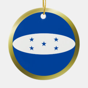 Cerámica Adorno de la Bandera de Honduras