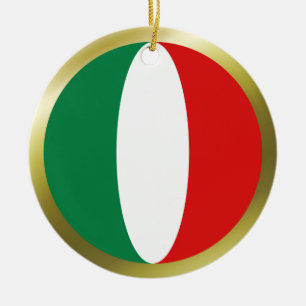 Cerámica Adorno de la bandera de Italia