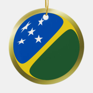 Cerámica Adorno de la bandera de las Islas Salomón