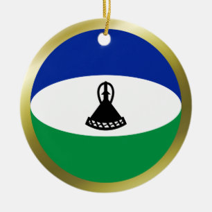 Cerámica Adorno de la bandera de Lesotho