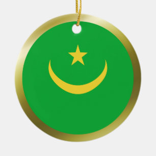 Cerámica Adorno de la bandera de Mauritania