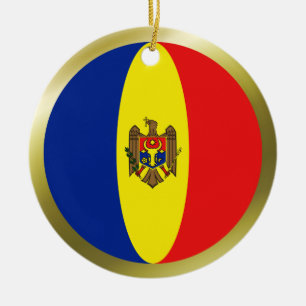 Cerámica Adorno de la bandera de Moldavia