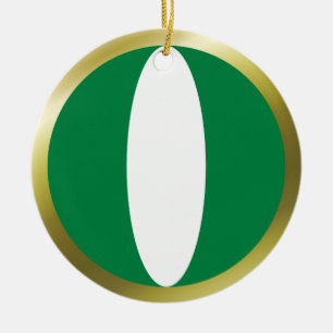 Cerámica Adorno de la bandera de Nigeria