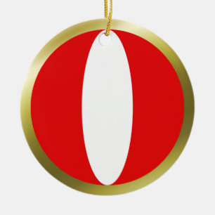 Cerámica Adorno de la bandera de Perú