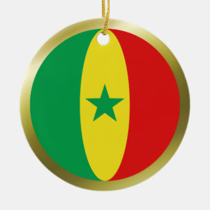 Cerámica Adorno de la bandera de Senegal