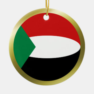 Cerámica Adorno de la bandera de Sudán