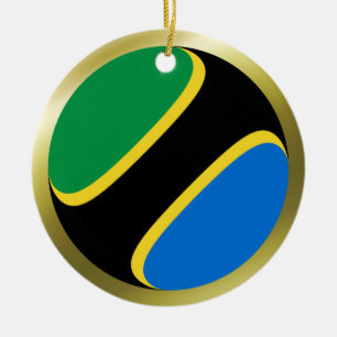 Cerámica Adorno de la bandera de Tanzania