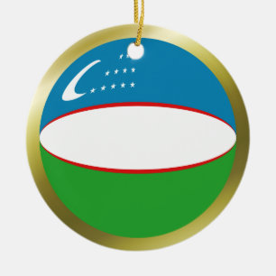 Cerámica Adorno de la bandera de Uzbekistán