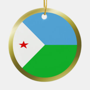 Cerámica Adorno de la bandera de Yibuti