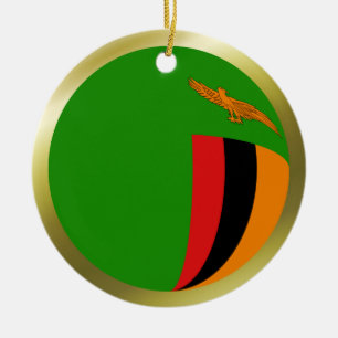 Cerámica Adorno de la bandera de Zambia