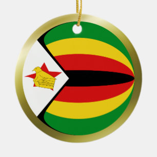 Cerámica Adorno de la bandera de Zimbabue