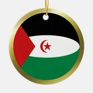 Cerámica Adorno de la bandera del Sahara Occidental