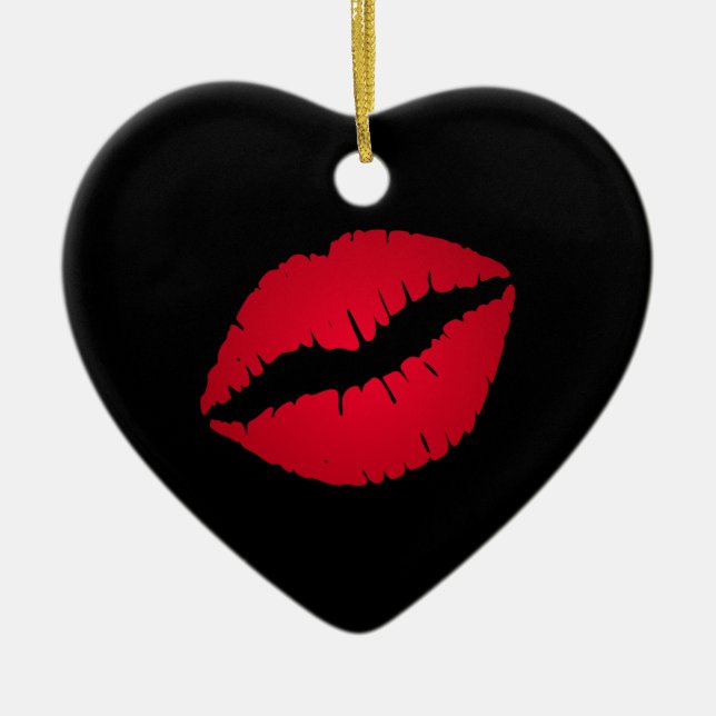 Cerámica Adorno de Labios Rojos (Frente)