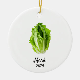 Cerámica Adorno de lechuga, adorno de Navidad de lechuga