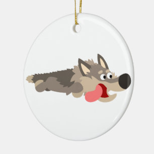 Cerámica Adorno de lobo de dibujos animados de Cute Fleet