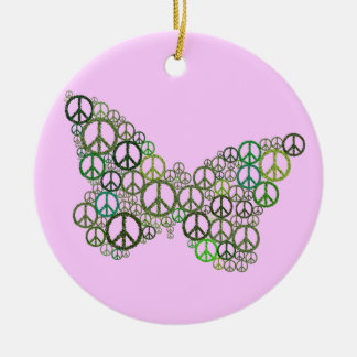 Cerámica Adorno de Mariposa Pink Green Peace