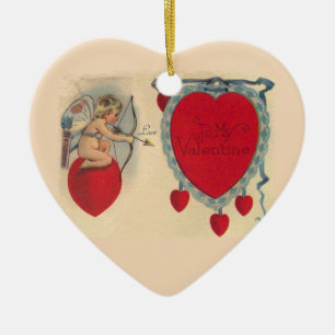 Cerámica Adorno de Mensaje de San Valentín de Cupido
