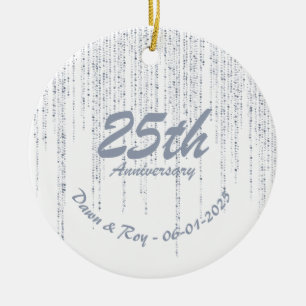Cerámica Adorno de Metal para Aniversario 25 Personalizado