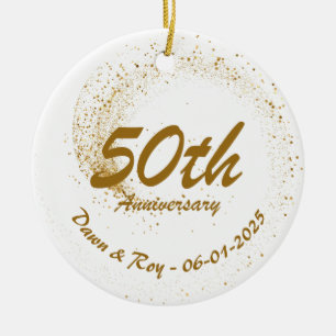 Cerámica Adorno de metal para el 50 aniversario, personaliz