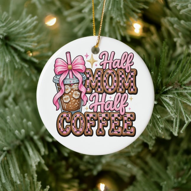 Cerámica Adorno de mitad mamá, mitad café (Árbol)