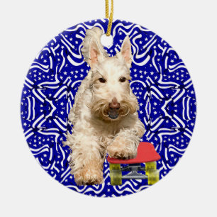 Cerámica Adorno de monopatín Wheaten Scottie