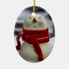 Cerámica Adorno de muñeco de nieve lindo