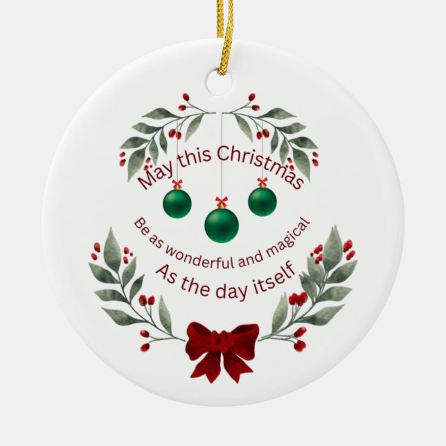 Cerámica Adorno de Navidad (Frente)