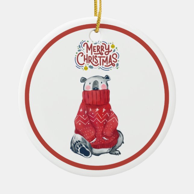 Cerámica adorno de navidad (Frente)