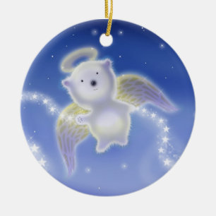 Cerámica Adorno de Navidad Ángel de Oso Polar