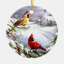 Cerámica Adorno de Navidad - Cardenal