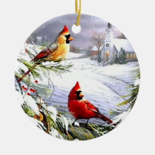 Cerámica Adorno de Navidad - Cardenal