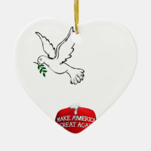 Cerámica Adorno de Navidad Coleccionable Paz 2026