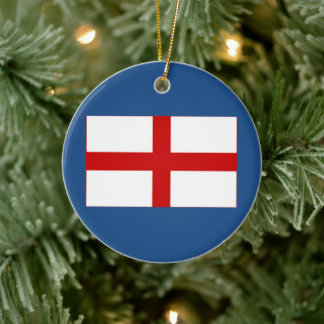 Cerámica Adorno de Navidad con Bandera Inglesa