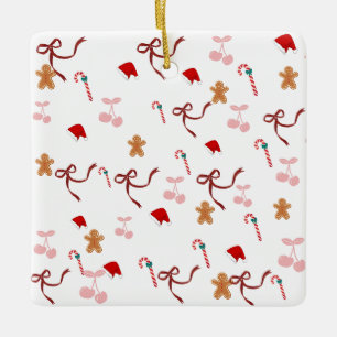 Cerámica Adorno de Navidad con Cinta Coqueta Monada
