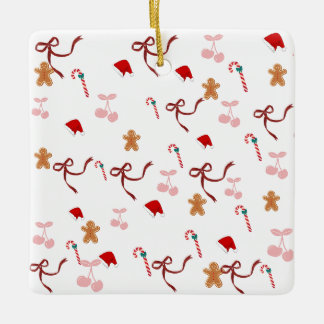 Cerámica Adorno de Navidad con Cinta Coqueta Monada