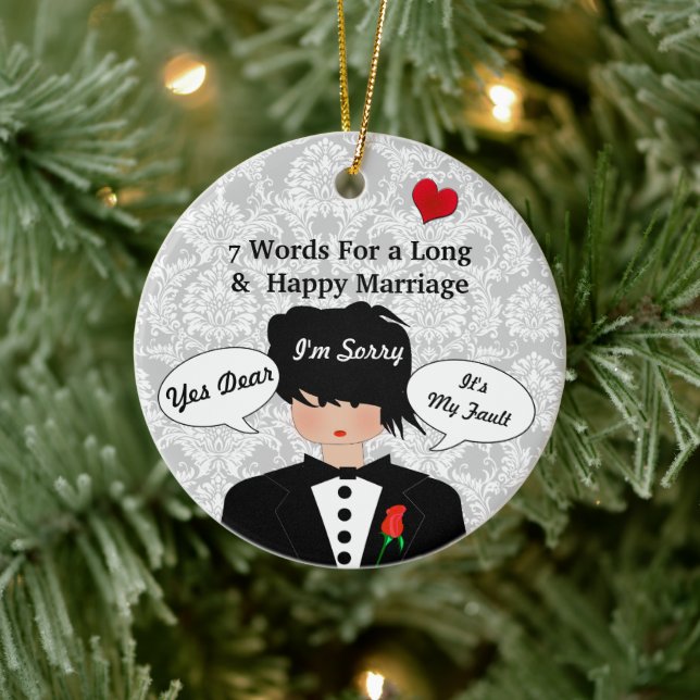 Cerámica Adorno de Navidad con Consejos Divertidos y Lindos (Árbol)