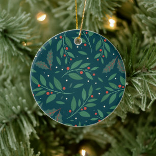 Cerámica Adorno de Navidad con Diseño Festivo