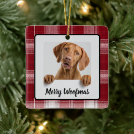Cerámica Adorno de Navidad con Foto de Perro Personalizado 