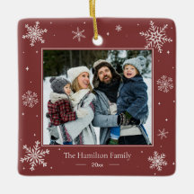 Adorno de Navidad con Foto Familiar Personalizada