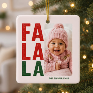 Cerámica Adorno de Navidad con Foto Familiar Personalizada 