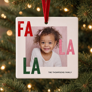 Cerámica Adorno de Navidad con Foto Familiar Personalizada 