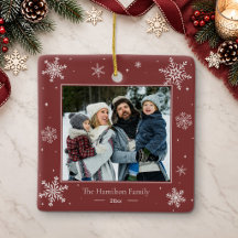 Adorno de Navidad con Foto Familiar Personalizada