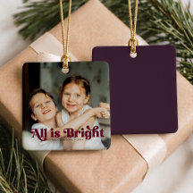 Adorno de Navidad con Foto Familiar 'Todo Brilla'