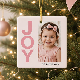 Cerámica Adorno de Navidad con Foto Personalizada de Niña J