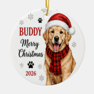 Cerámica Adorno de Navidad con Foto Personalizada de Perro