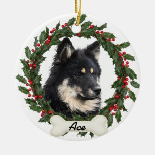 Cerámica Adorno de Navidad con Foto Personalizada de Perro