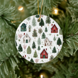 Cerámica Adorno de Navidad con patrón de vacaciones en acua