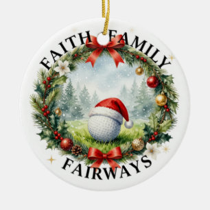 Cerámica Adorno de Navidad con tema de Golf para árbol