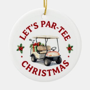 Cerámica Adorno de Navidad con tema de Golf para el árbol