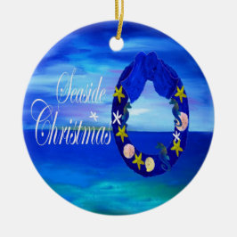 Cerámica Adorno de Navidad costero junto al mar